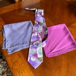J. Garcia Emerging Elephants Tie, Collection 52 & coordinating pocket squares